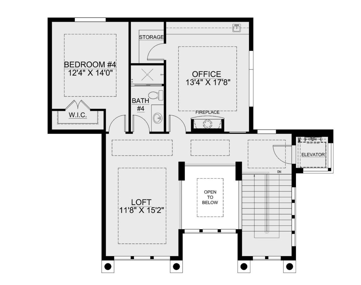 Second Floor for House Plan #207-00101
