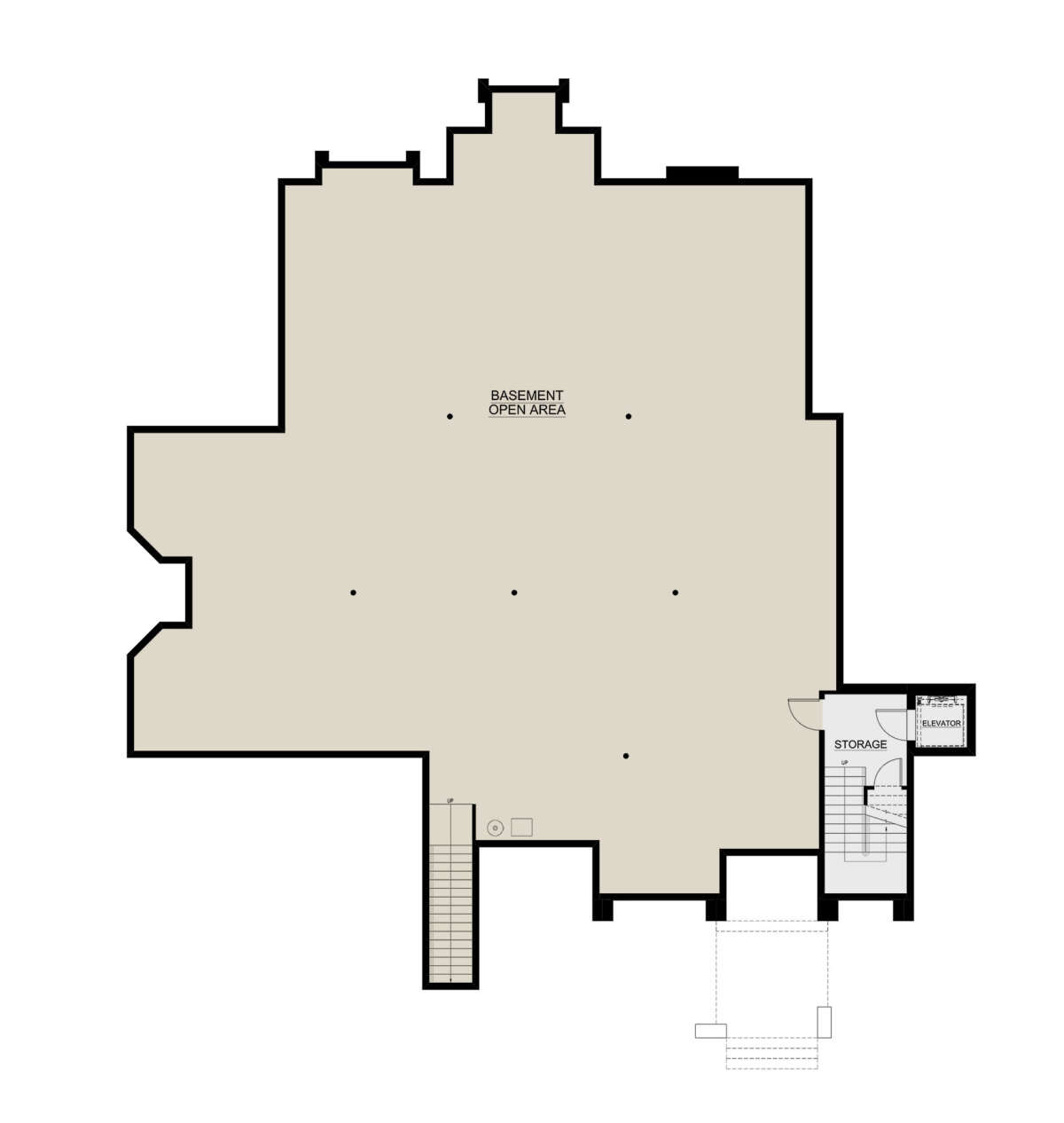 Basement for House Plan #207-00101