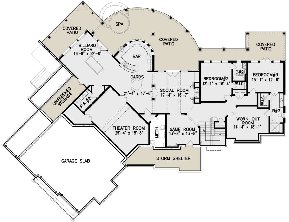 Basement for House Plan #699-00309