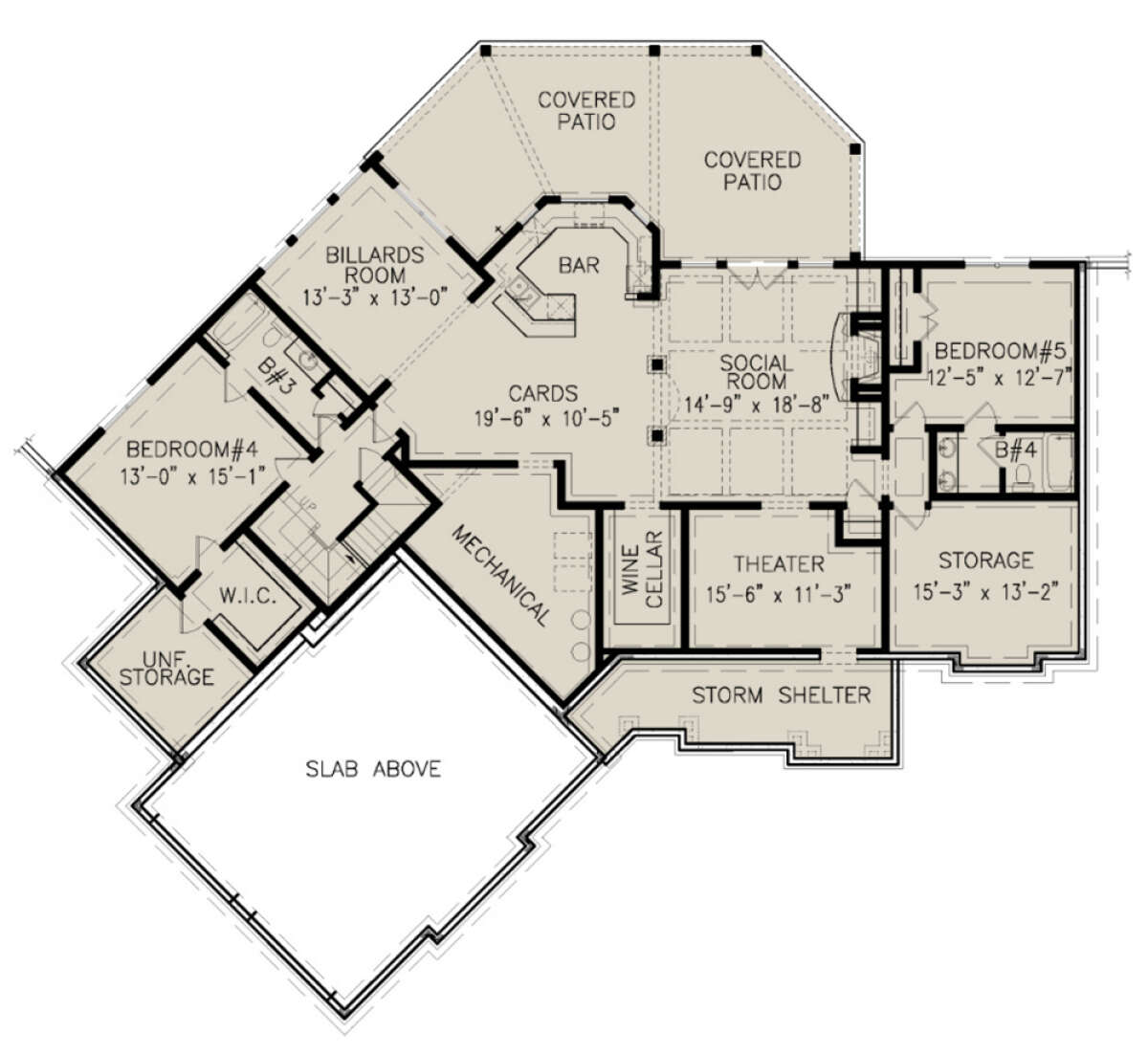 Basement for House Plan #699-00312