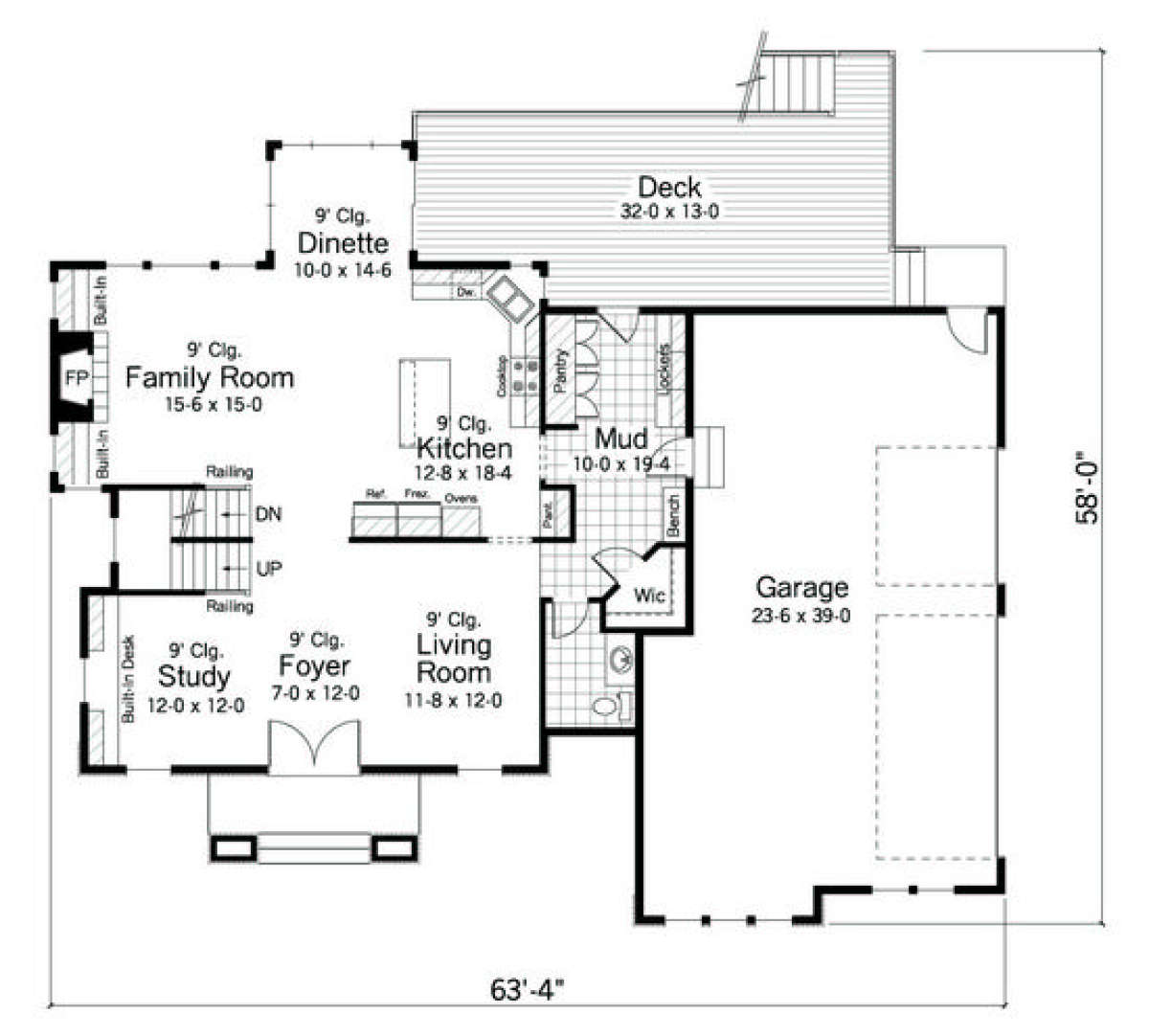 Main Floor for House Plan #098-00022