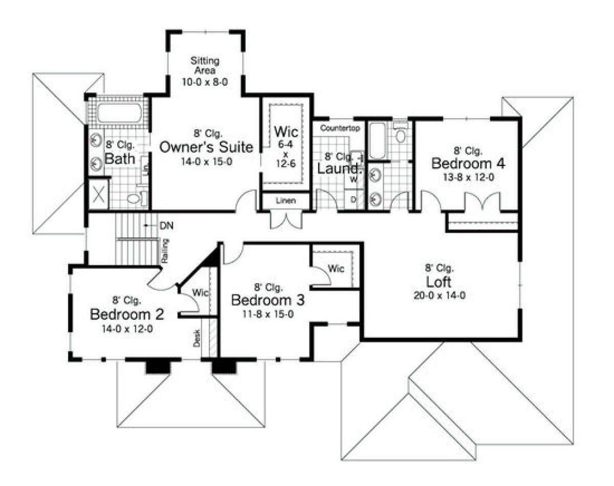 Second Floor for House Plan #098-00022