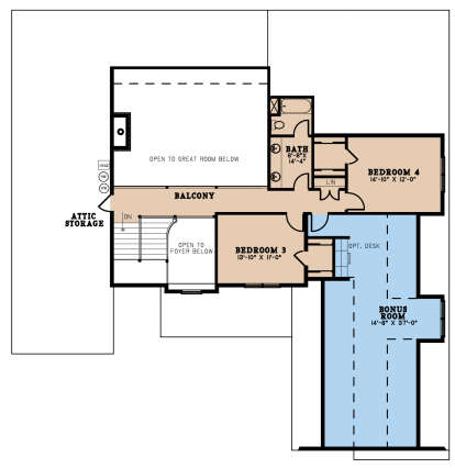 Second Floor for House Plan #8318-00282