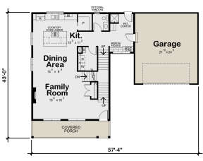 Farmhouse Plan: 1,837 Square Feet, 3 Bedrooms, 3.5 Bathrooms - 402-01754