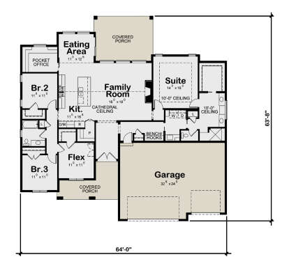 Main Floor  for House Plan #402-01756