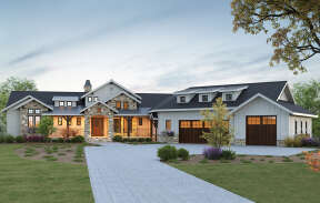 Modern Farmhouse House Plan #5631-00185 Elevation Photo