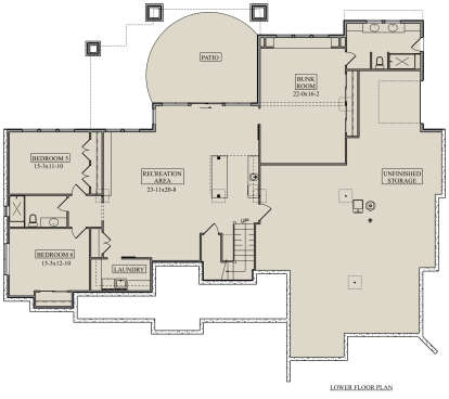 Basement for House Plan #5631-00185