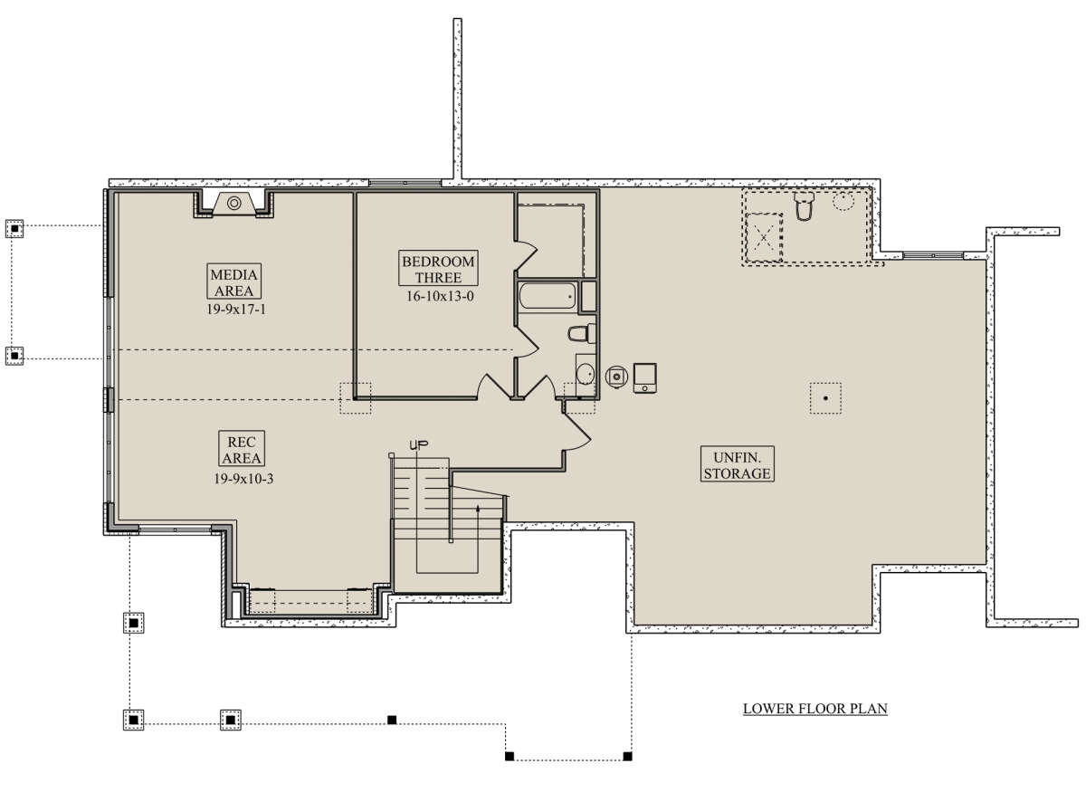 Basement for House Plan #5631-00187