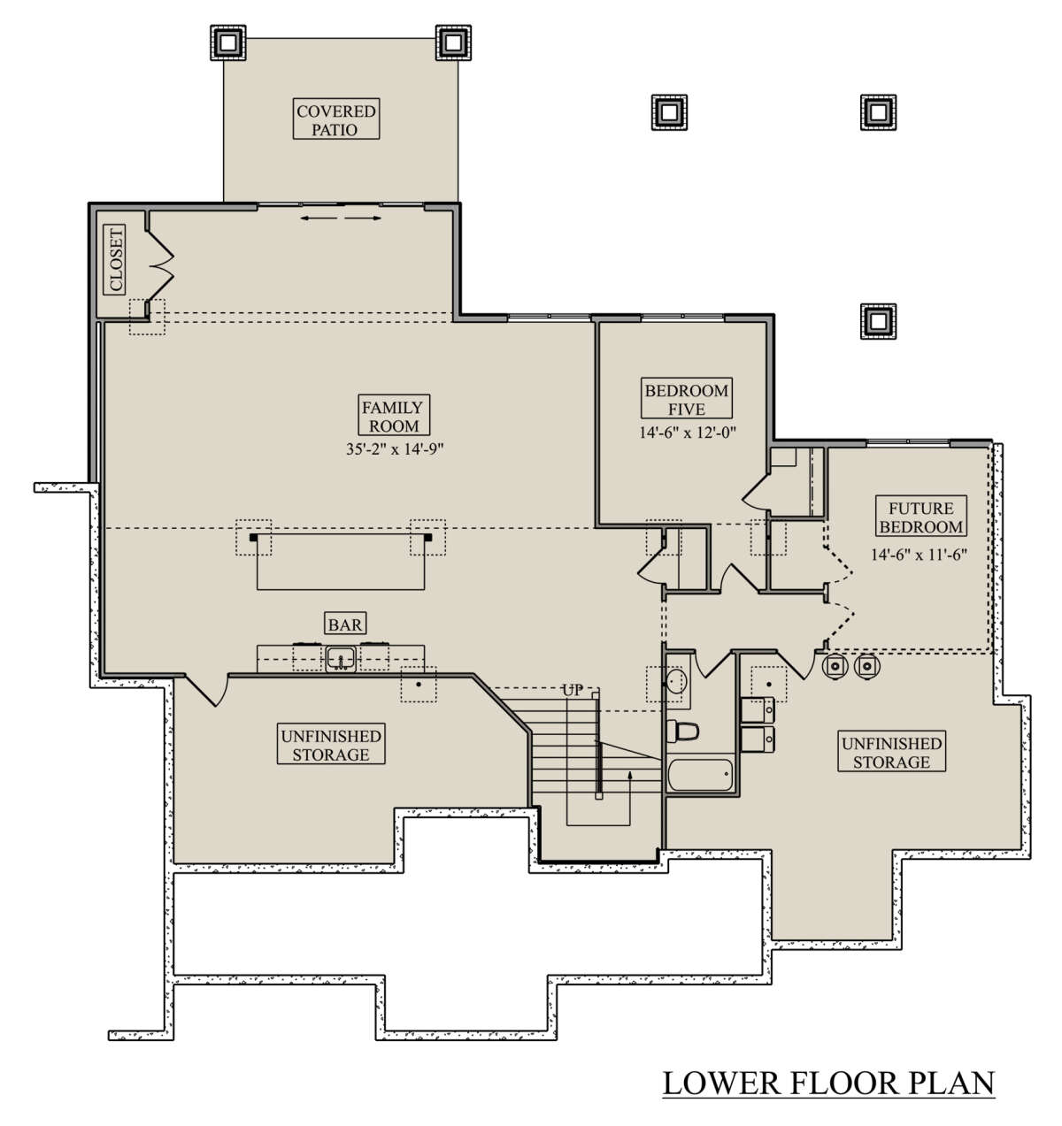 Basement for House Plan #5631-00188