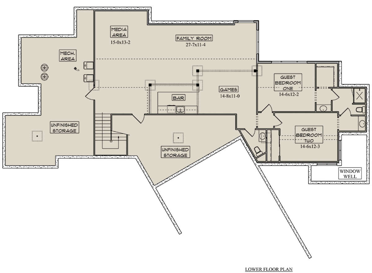 Basement for House Plan #5631-00189