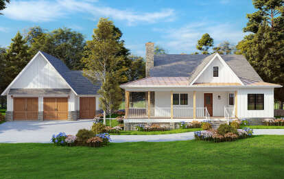 Modern Farmhouse House Plan #699-00319 Elevation Photo