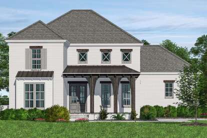 European House Plan #5995-00011 Elevation Photo