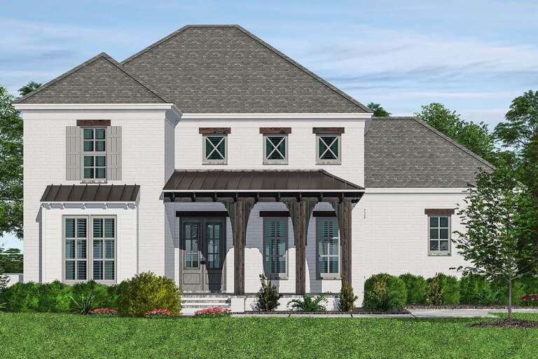 European House Plan #5995-00011 Elevation Photo