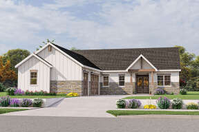 Modern Farmhouse House Plan #1462-00057 Elevation Photo