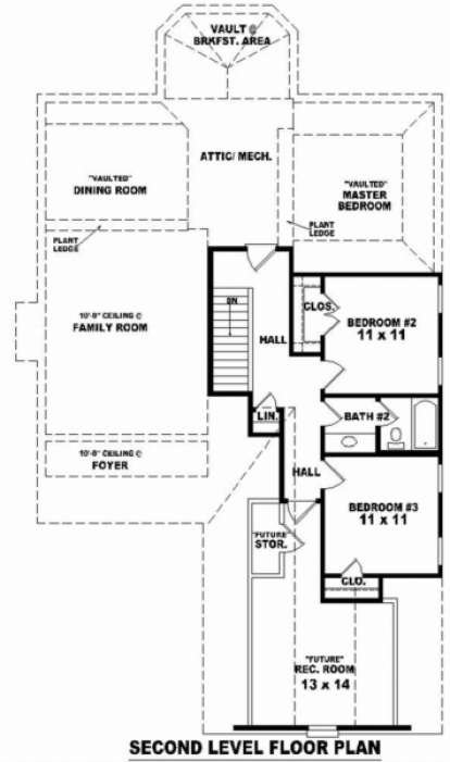 Floorplan 2 for House Plan #053-00419