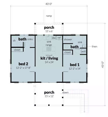 Main Floor  for House Plan #028-00178