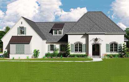 European House Plan #5995-00012 Elevation Photo