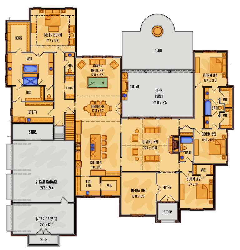House Plan House Plan #27634 Drawing 1