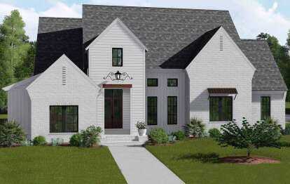 European House Plan #5995-00013 Elevation Photo