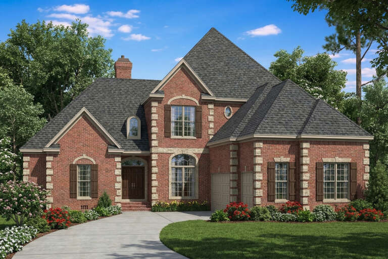 House Plan House Plan #2764 Angled Front Elevation