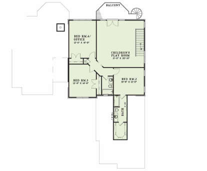 Second Floor for House Plan #110-00001