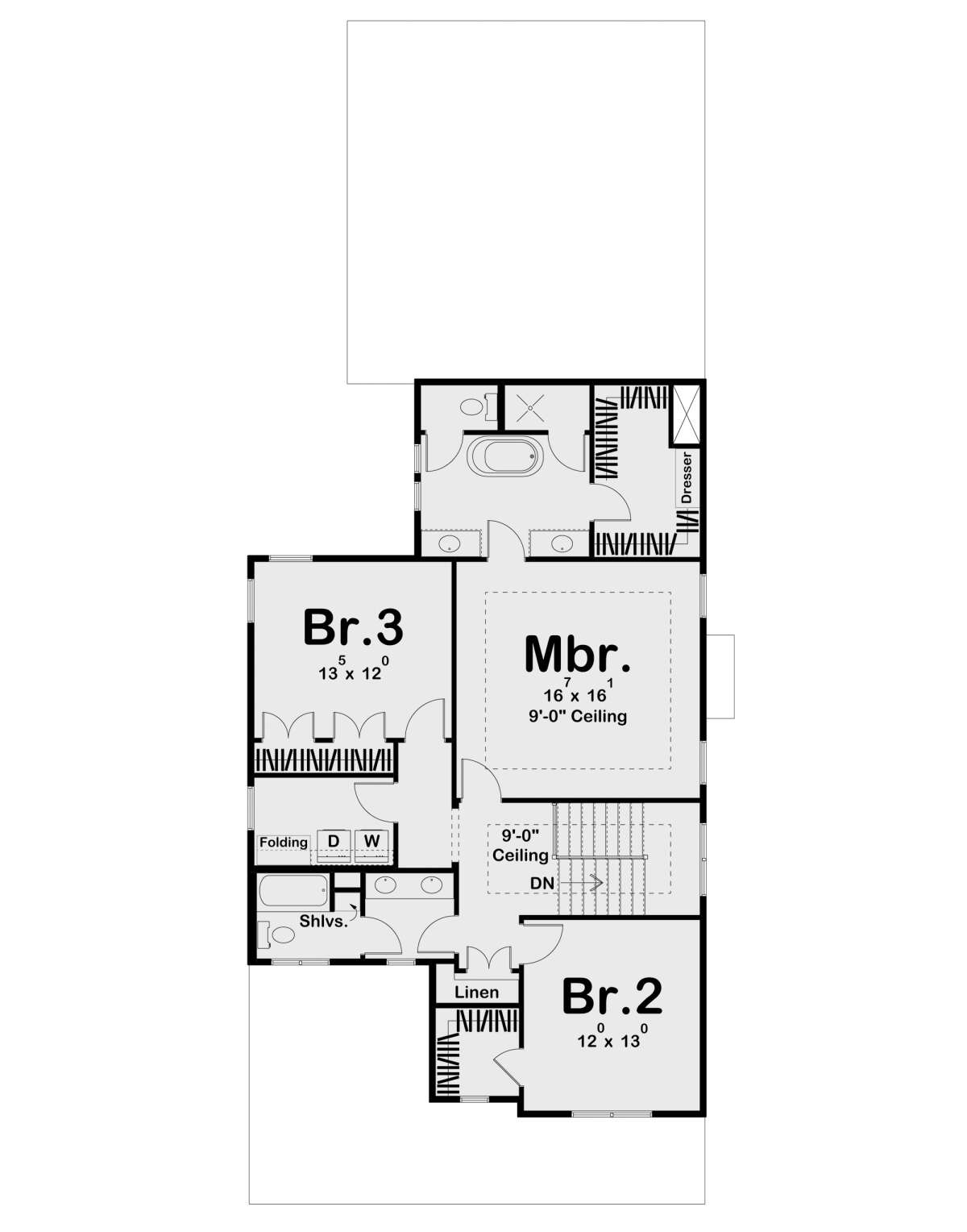 Second Floor for House Plan #963-00667