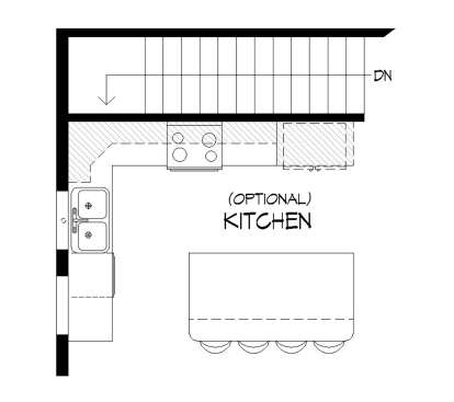 Optional Kitchen Layout for House Plan #940-00590