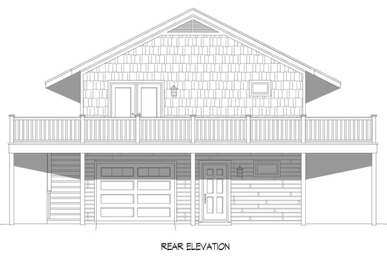 Lake Front House Plan #940-00595 Elevation Photo