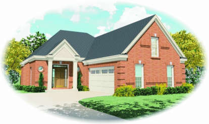 European House Plan #053-00420 Elevation Photo