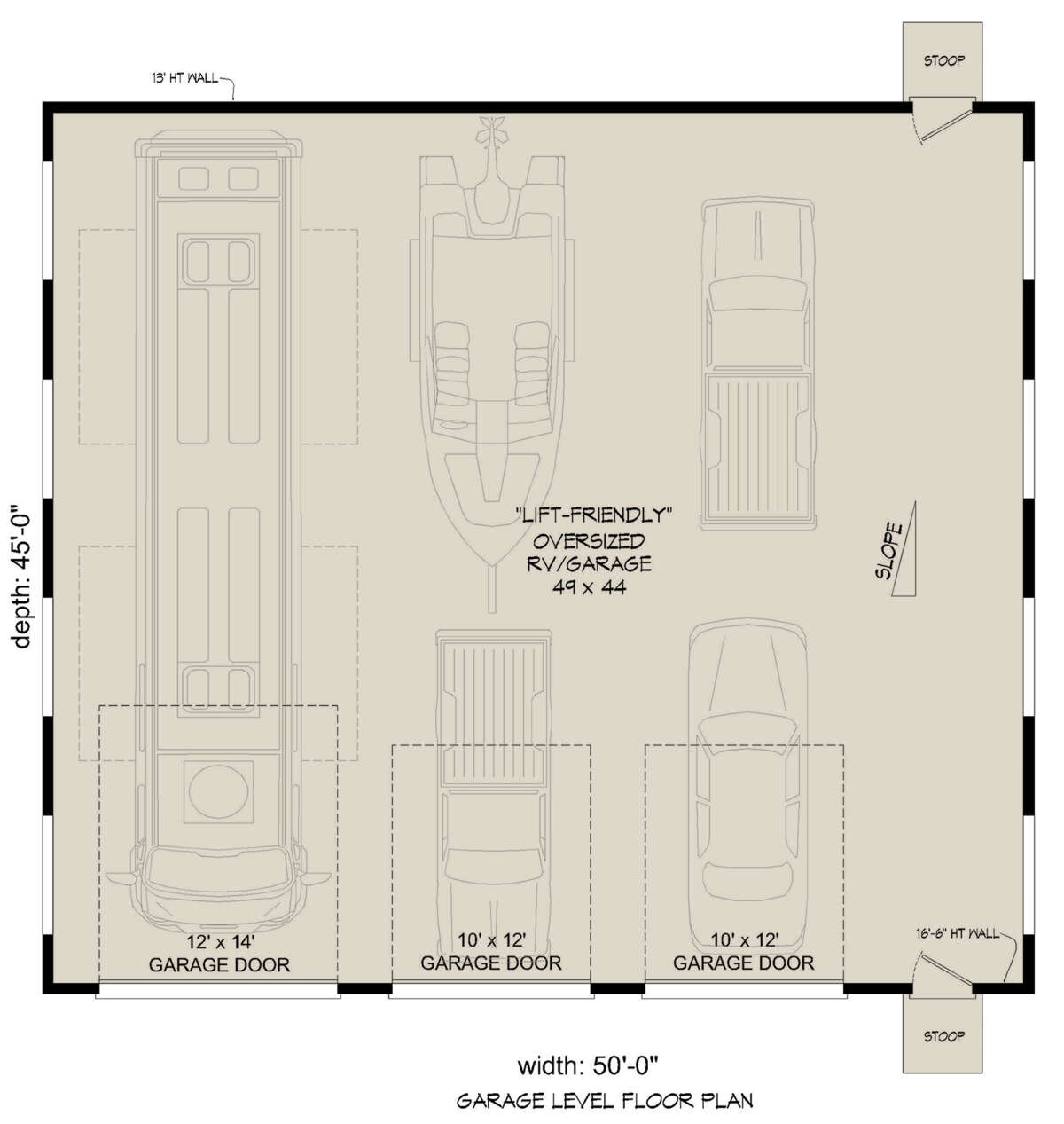 Garage Floor for House Plan #940-00597