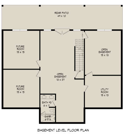 Basement for House Plan #940-00599