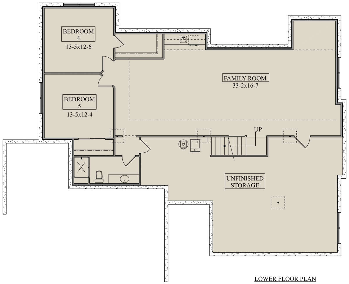 Basement for House Plan #5631-00194