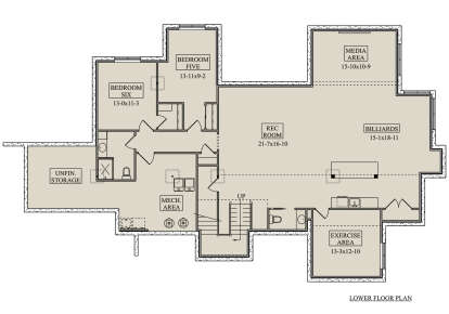 Basement for House Plan #5631-00195