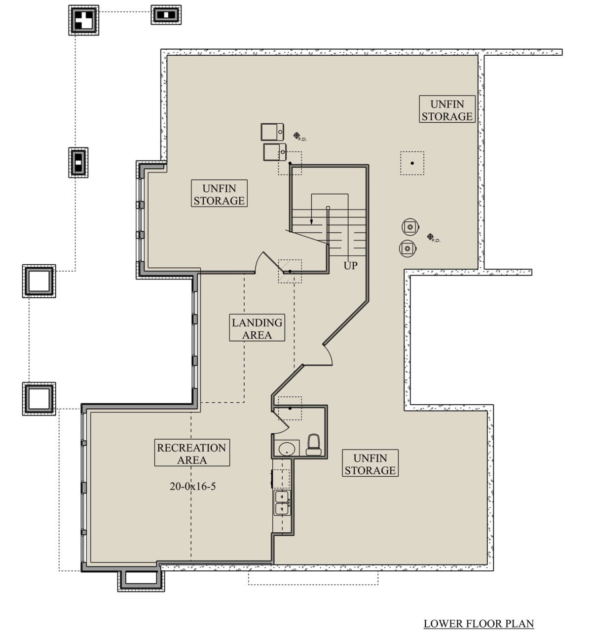 Basement for House Plan #5631-00197