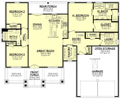 Main Floor  for House Plan #041-00295