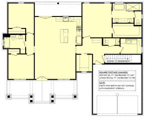 Main Floor w/ Basement Stair Location for House Plan #041-00295
