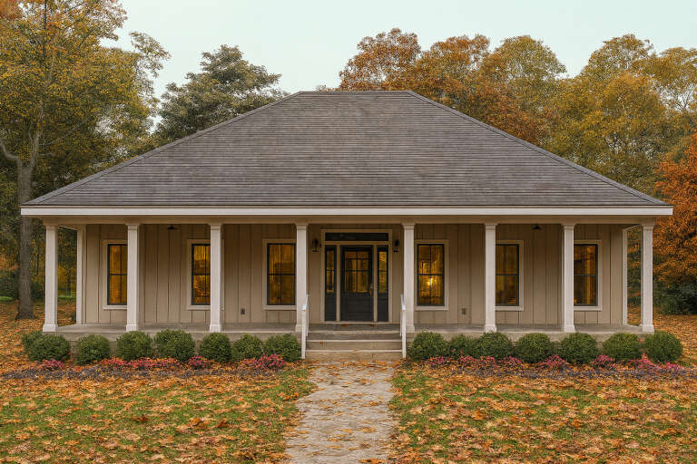 House Plan House Plan #27661 Front Elevation - Fall