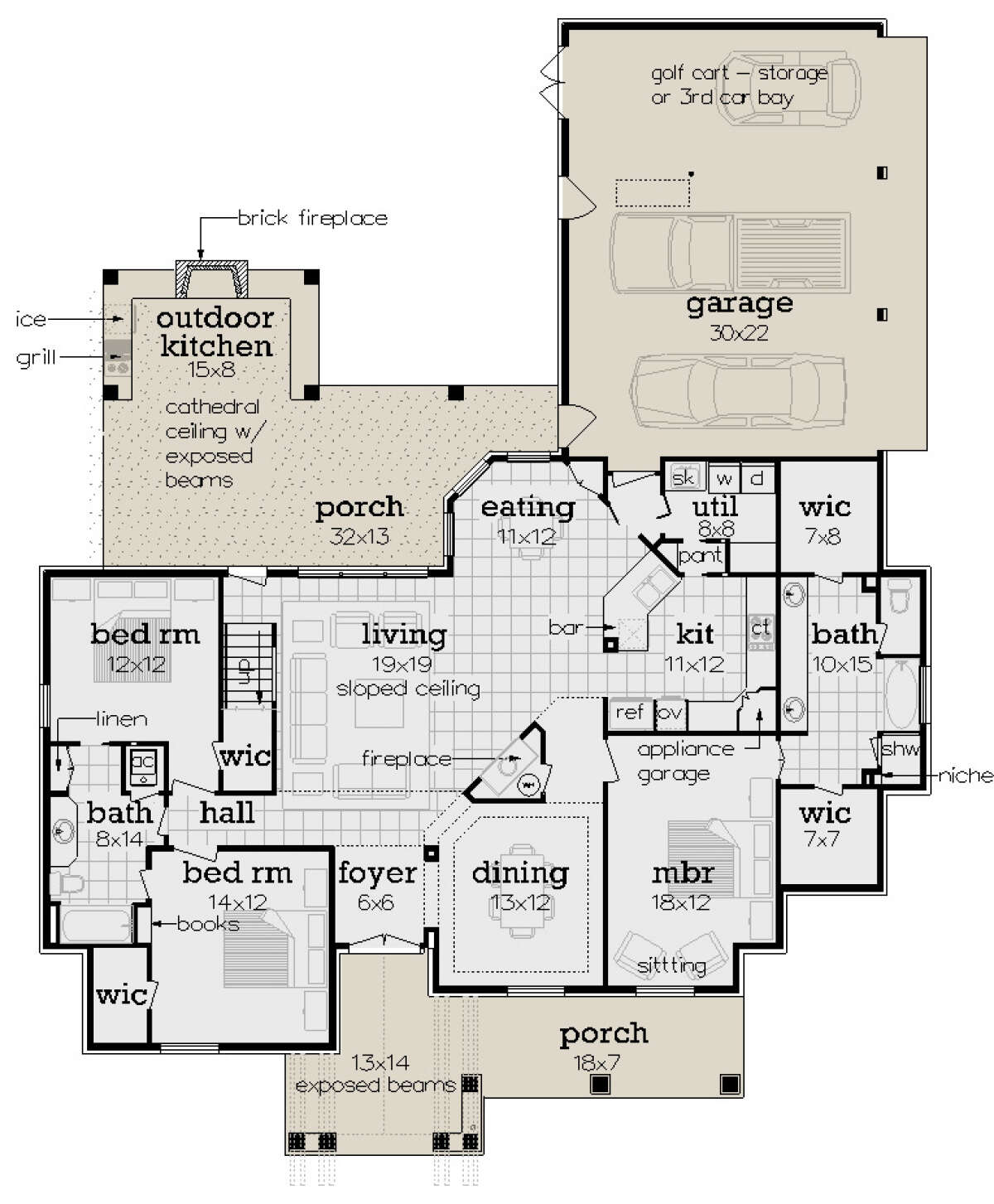 Main Floor  for House Plan #048-00286