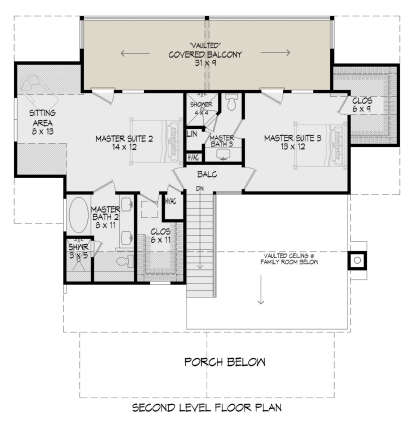 Second Floor for House Plan #940-00604