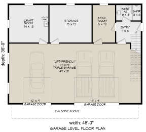 First Floor for House Plan #940-00608