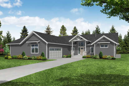 Craftsman House Plan #035-01024 Elevation Photo