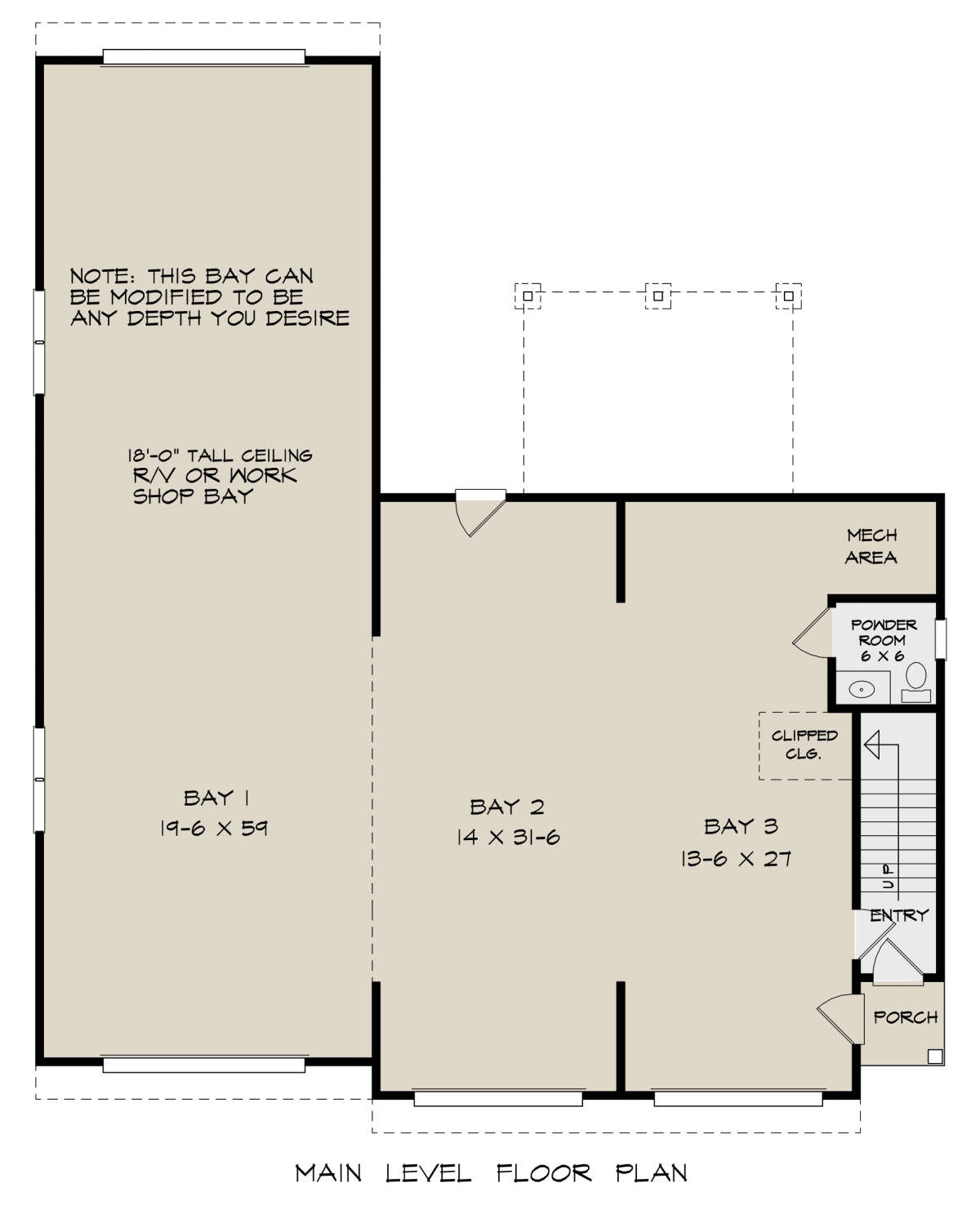 Garage Floor for House Plan #6082-00206