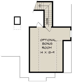 Optional Bonus Room for House Plan #6082-00209