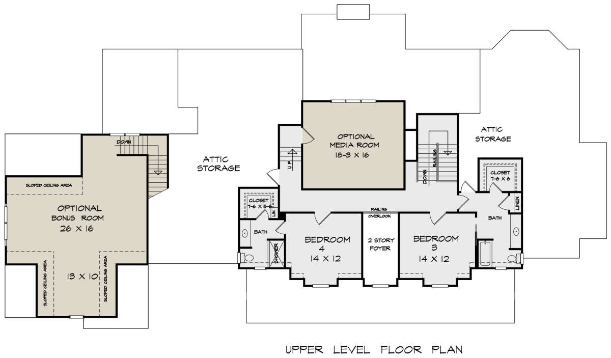 Second Floor for House Plan #6082-00212