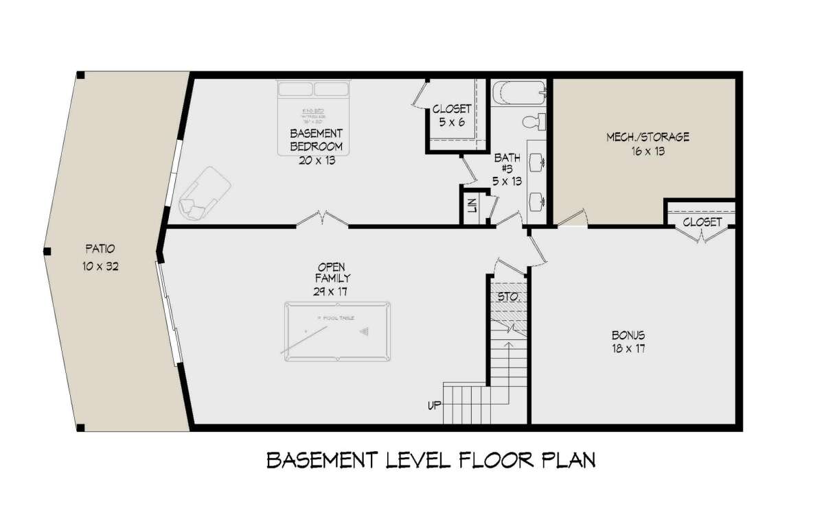 Basement for House Plan #940-00609