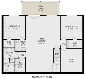 Basement for House Plan #940-00615