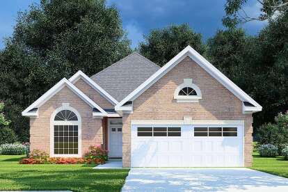3 Bed, 2 Bath, 1608 Square Foot House Plan - #110-00005