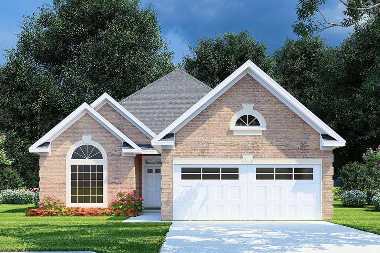 Narrow Lot House Plan #110-00005 Elevation Photo