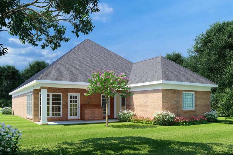 Narrow Lot House Plan #110-00005 Elevation Photo