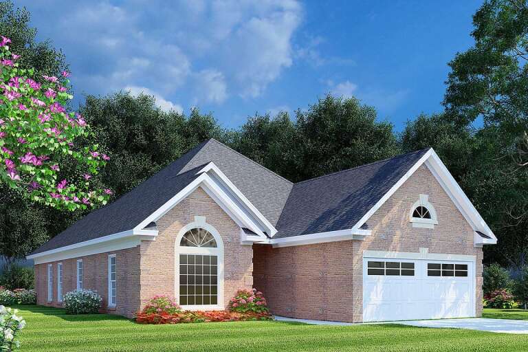 Narrow Lot House Plan #110-00005 Elevation Photo
